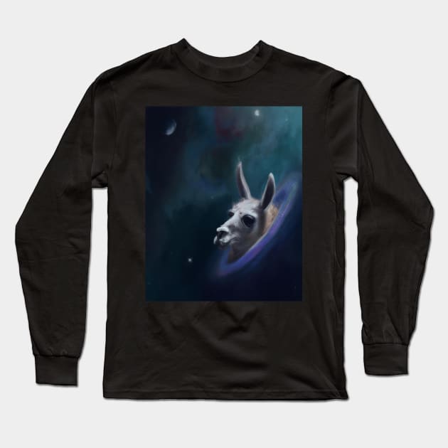 Live Llama and Prosper Long Sleeve T-Shirt by My Paperless Canvas